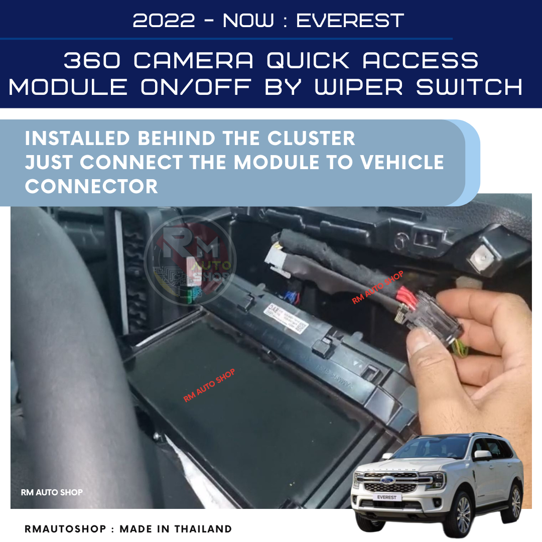 (RM02) EVEREST MY22-PRESENT - 360 CAMERA QUICK ACCESS MODULE ON/OFF BY WIPER SWITCH - Image 5