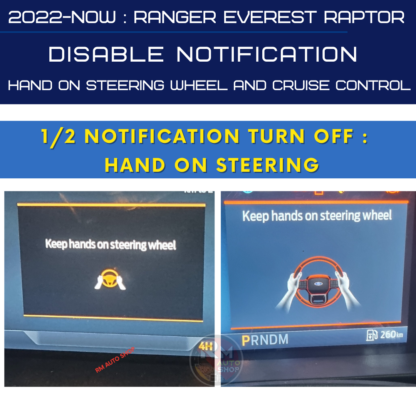 (RM07) 2022-PRESENT RANGER EVEREST RAPTOR - DISABLE NOTIFICATION HAND ON STEERING WHEEL AND CRUISE CONTROL - Image 2