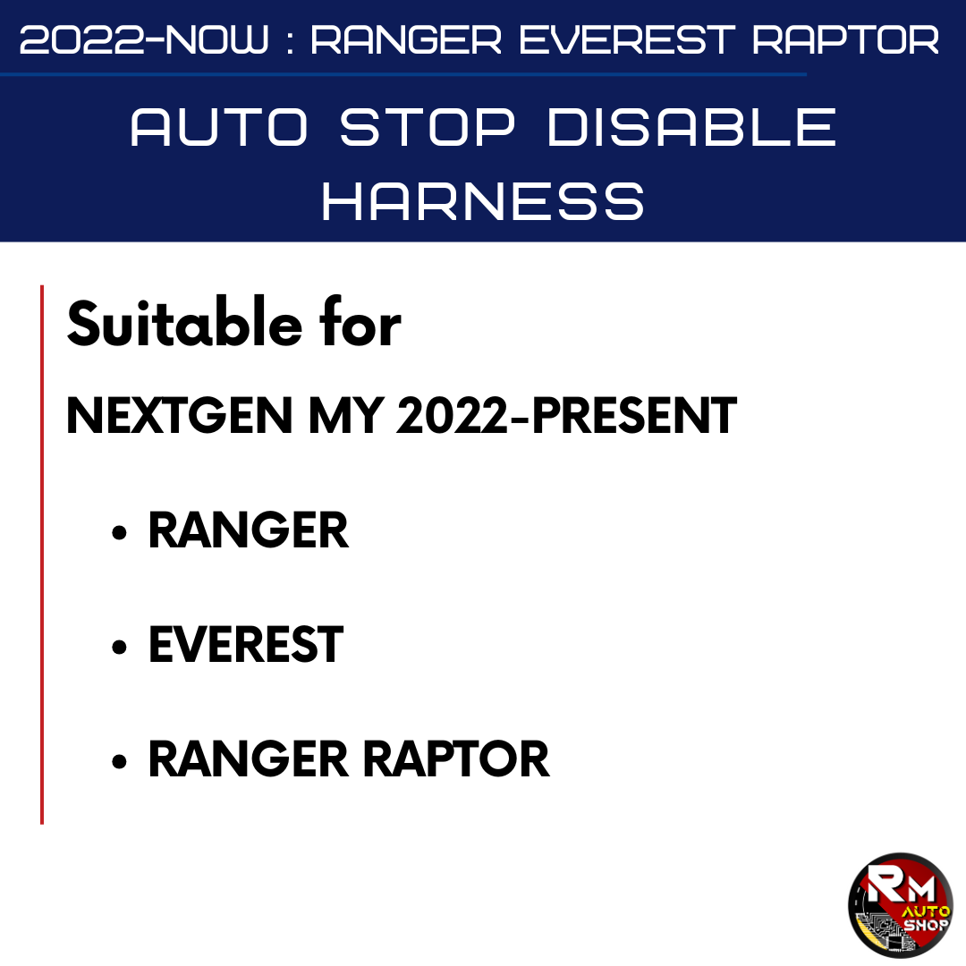 (RM06) 2022-PRESENT RANGER EVEREST RAPTOR - AUTO STOP DISABLE HARNESS - Image 6