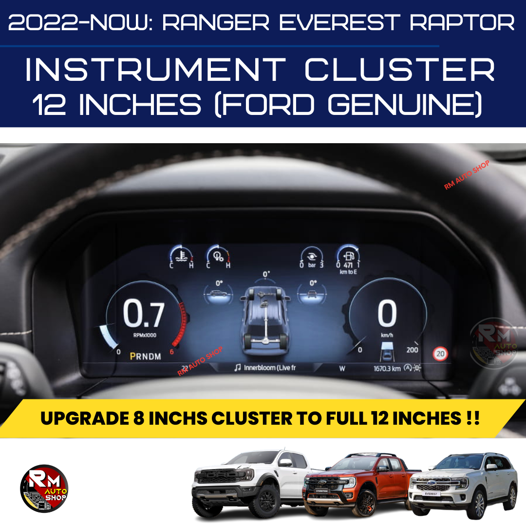 (RM13) PRE-ORDER ONLY!! FORD NEXT GEN RANGER & EVEREST 12 INCHES FULL DIGITAL INSTRUMENT CLUSTER UPGRADE