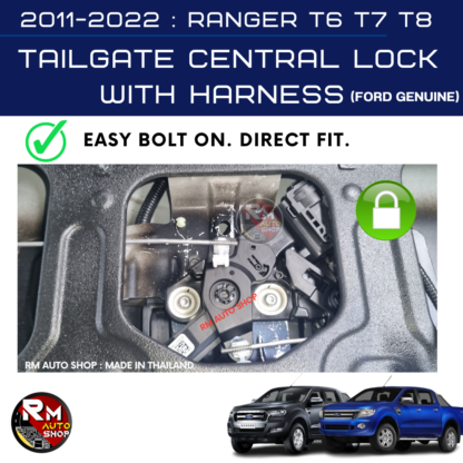 (RM11) 2011-2022 FORD RANGER T6 T7 T8 - FORD TAILGATE CENTRAL LOCK (GENUINE) WITH HARNESS - Image 2